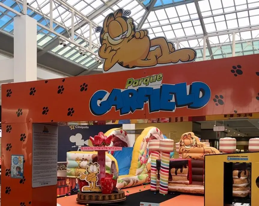 Parque do Garfield já está<br>no Farol Shopping de Tubarão
