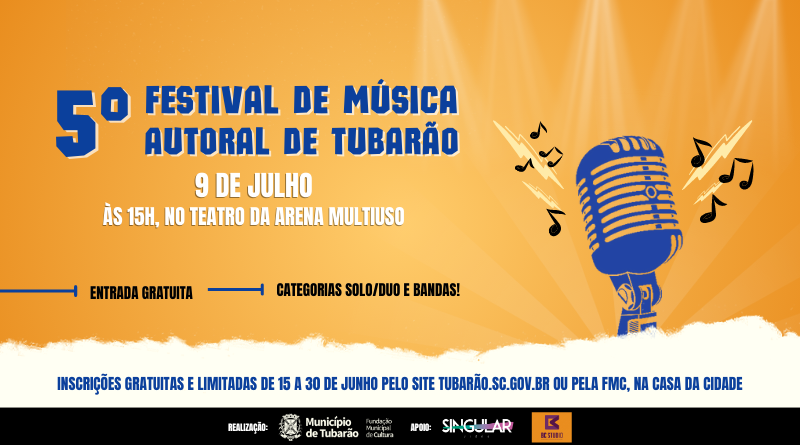 Festival autoral tem inscrições abertas